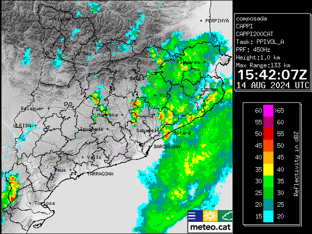 Meteocat, temps Mataró, Protecció Civil, llevantada, temporal Maresme, onada de calor, sequera, rierada, pluges intenses Maresme