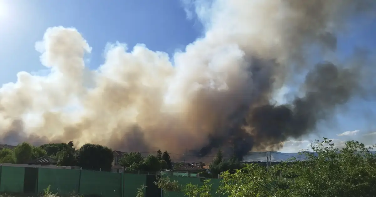incendi forestal, Las Cinco Villas, Sierra de Madrid